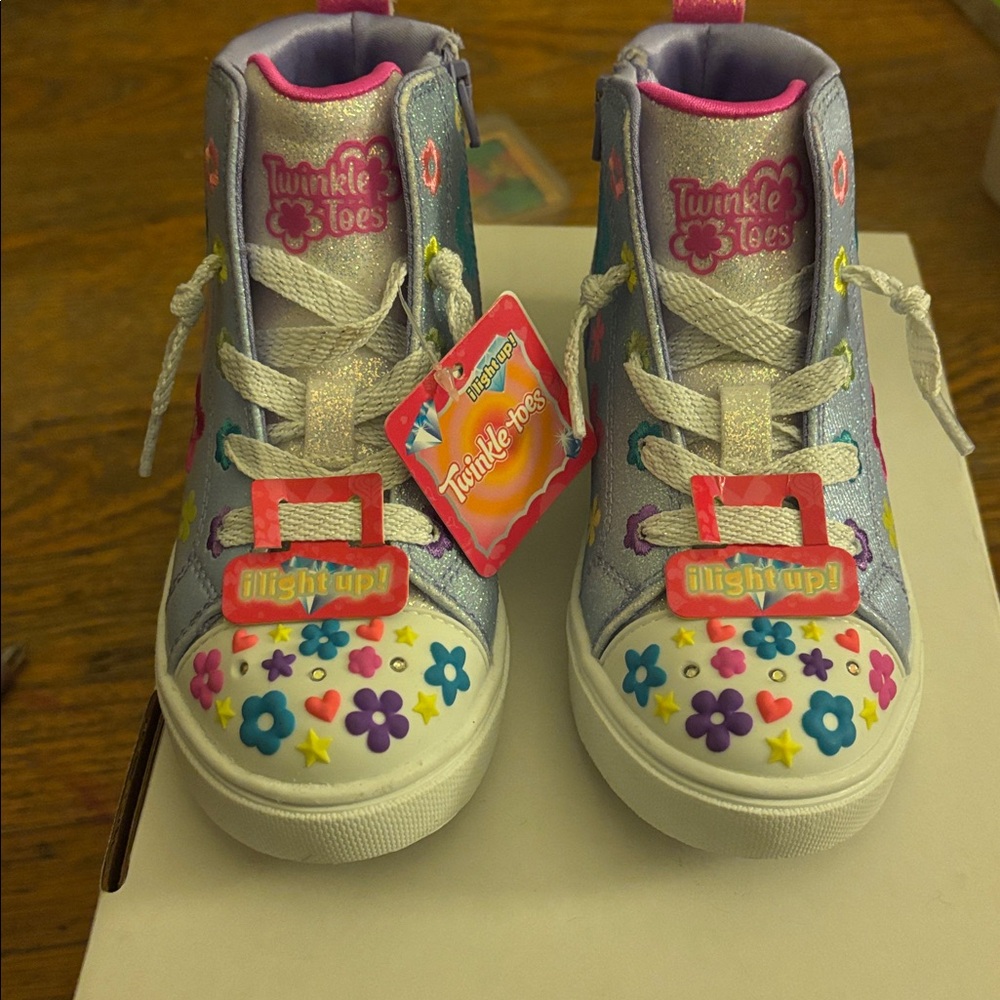 Skechers 314819n PWMT s lights twinkle sparks super blossom - Picture 2 of 4